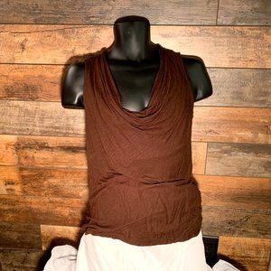 Brown cowneck tanktop